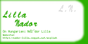 lilla nador business card